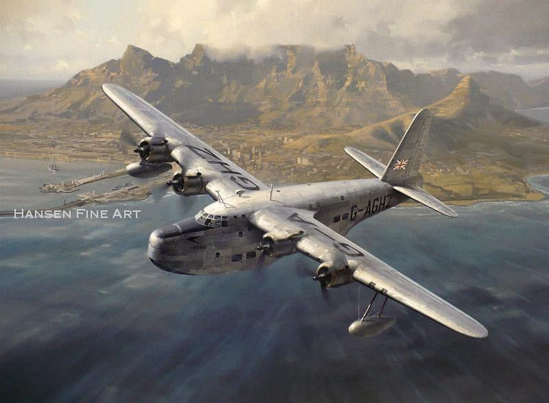 BOAC Short Sunderland 3 Limited Edition Aviation Art Print - Cape Town ...