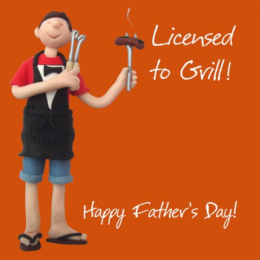 Erica Sturla - Licensed to Grill Chef Cook Fathers Day Card