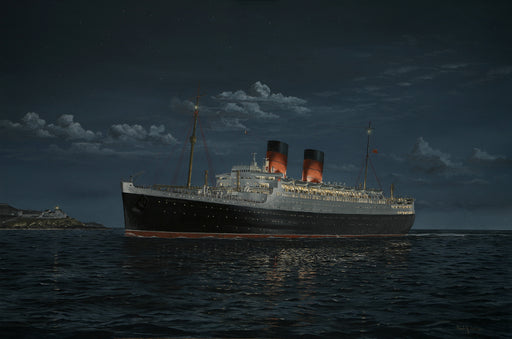 Mauretania in Moonlight - RMS Mauretania