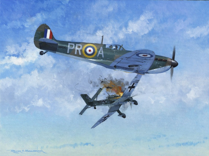 John Dundas 609 sqn - Spitfire Mk.I Original Painting