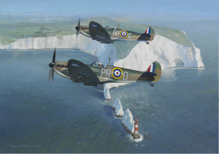 Roger H. Middlebrook - Patrolling the Needles - Supermarine Spitfire Card (W)