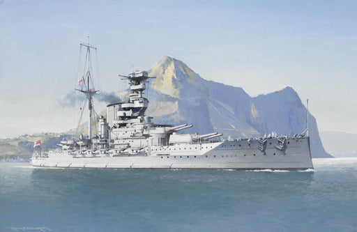 Roger H. Middlebrook - The Mediterranean Fleet- HMS Warspite Card (W)