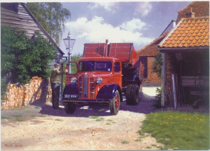 Austin K4 Tipper Builders Lorry Classic Truck Blank Birthday Greetings