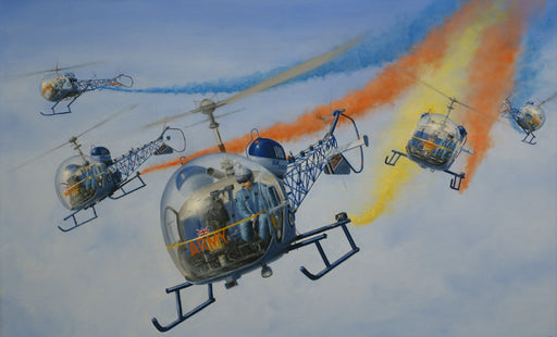 Blue Eagles - British Army Westland Sioux Original Painting