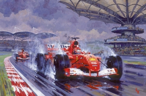 Keith Woodcock - Storming to a Win - Michael Schumacher
