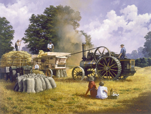Malcolm Root - Threshing With A Fowler - Traction Engine