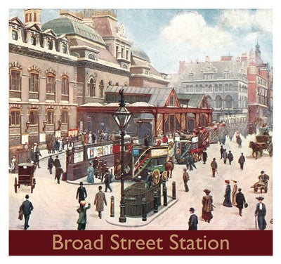 Broad Street Station Poster Card