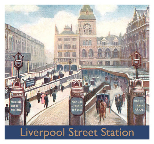 Liverpool Street Station Poster Card